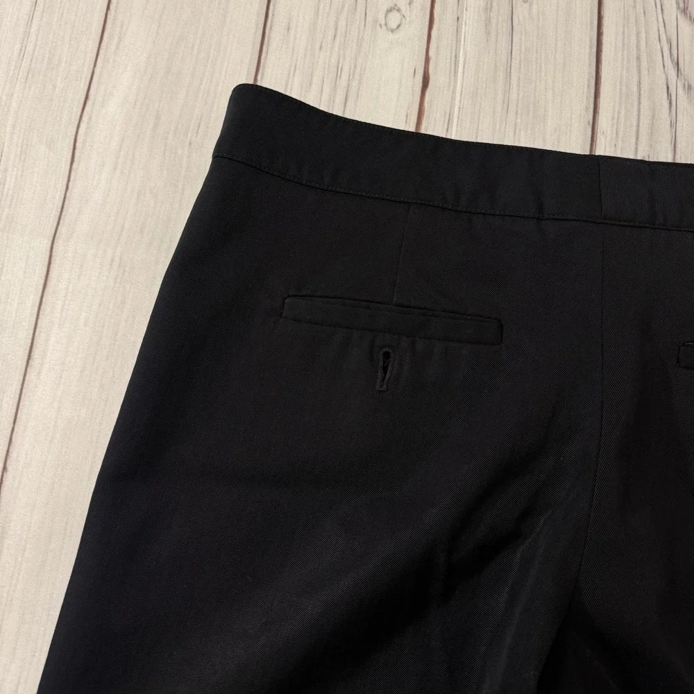 Burberry London Blue Wide Leg Pants Womens Size 6 Wool Sailor Button - Picture 11 of 12